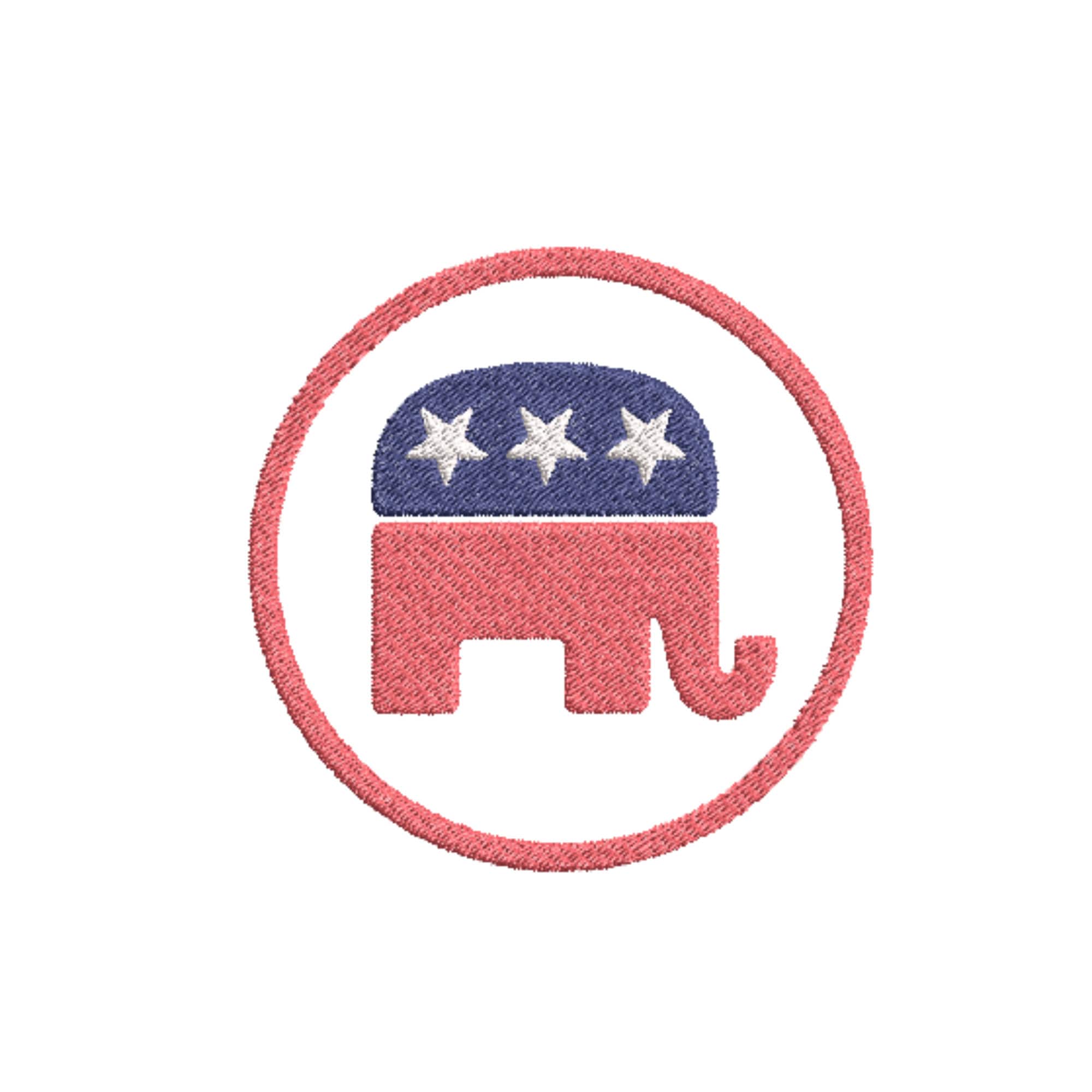 Repblican R Logo Republican Elephant Logo Embroidery Machine Digital Pes File Listing ...