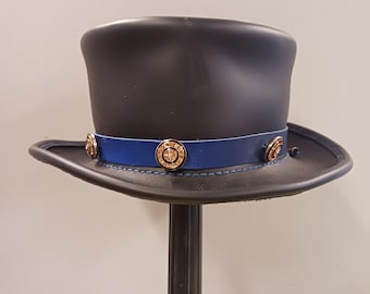 Leather top hat