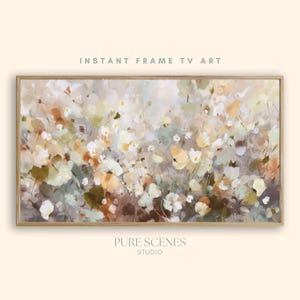 Summer Abstract Flowers Frame TV Art Colorful Spring Wildflower Painting Vintage Style Watercolor Artwork Easter Digital TV Screensaver