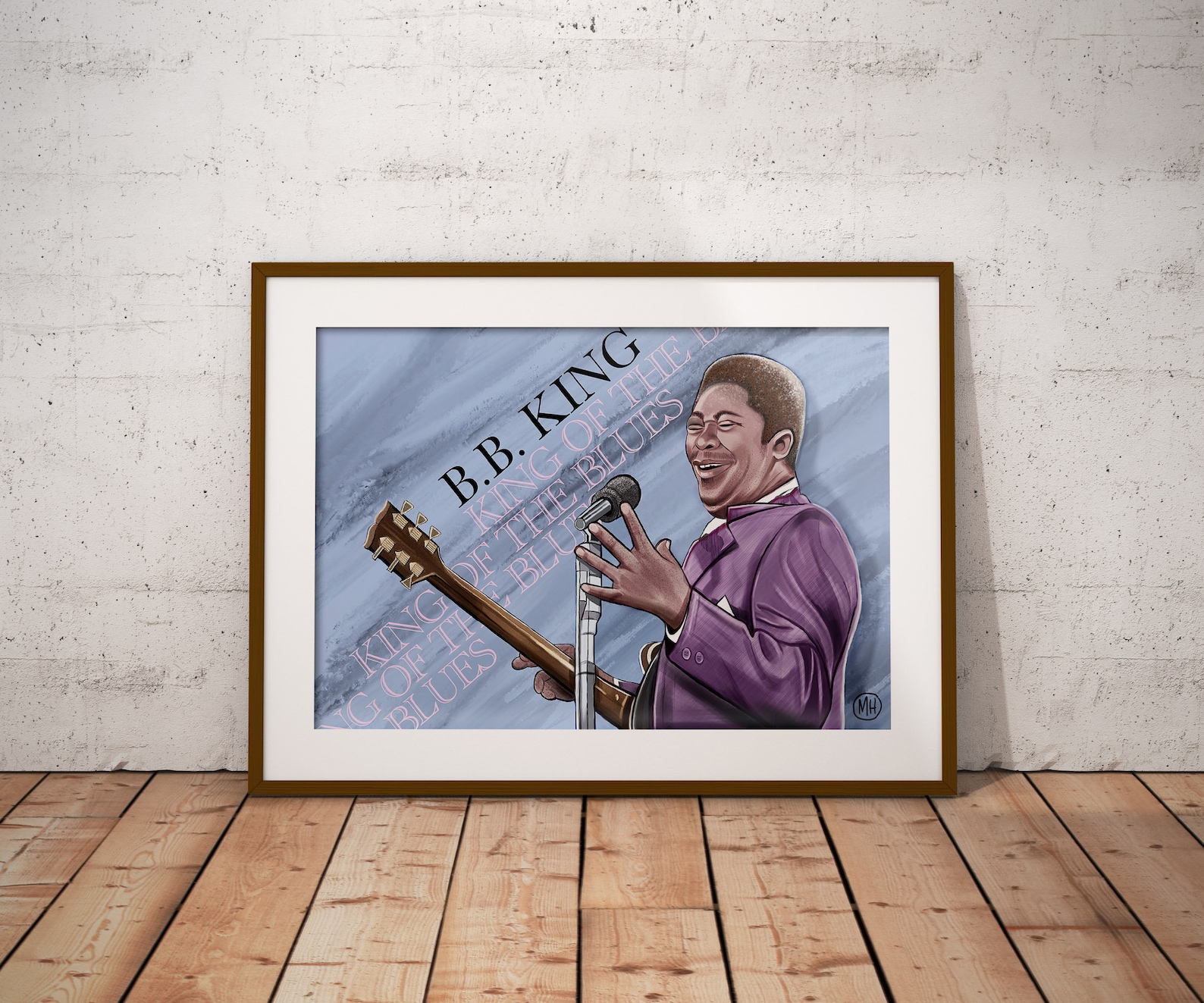 B.B. KING Portrait I Music Art Print I Mh-illustrates - Etsy
