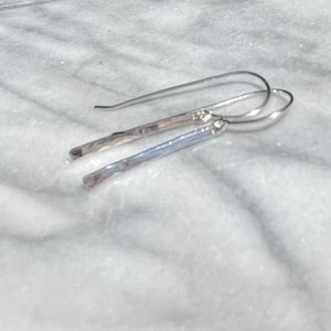Silver Bar Earring, Simple Dangle Earrings, Simple Earrings, Dainty Earrings, Handmade Earrings, Sterling Earrings, Gift For Her