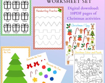 Christmas worksheet activities