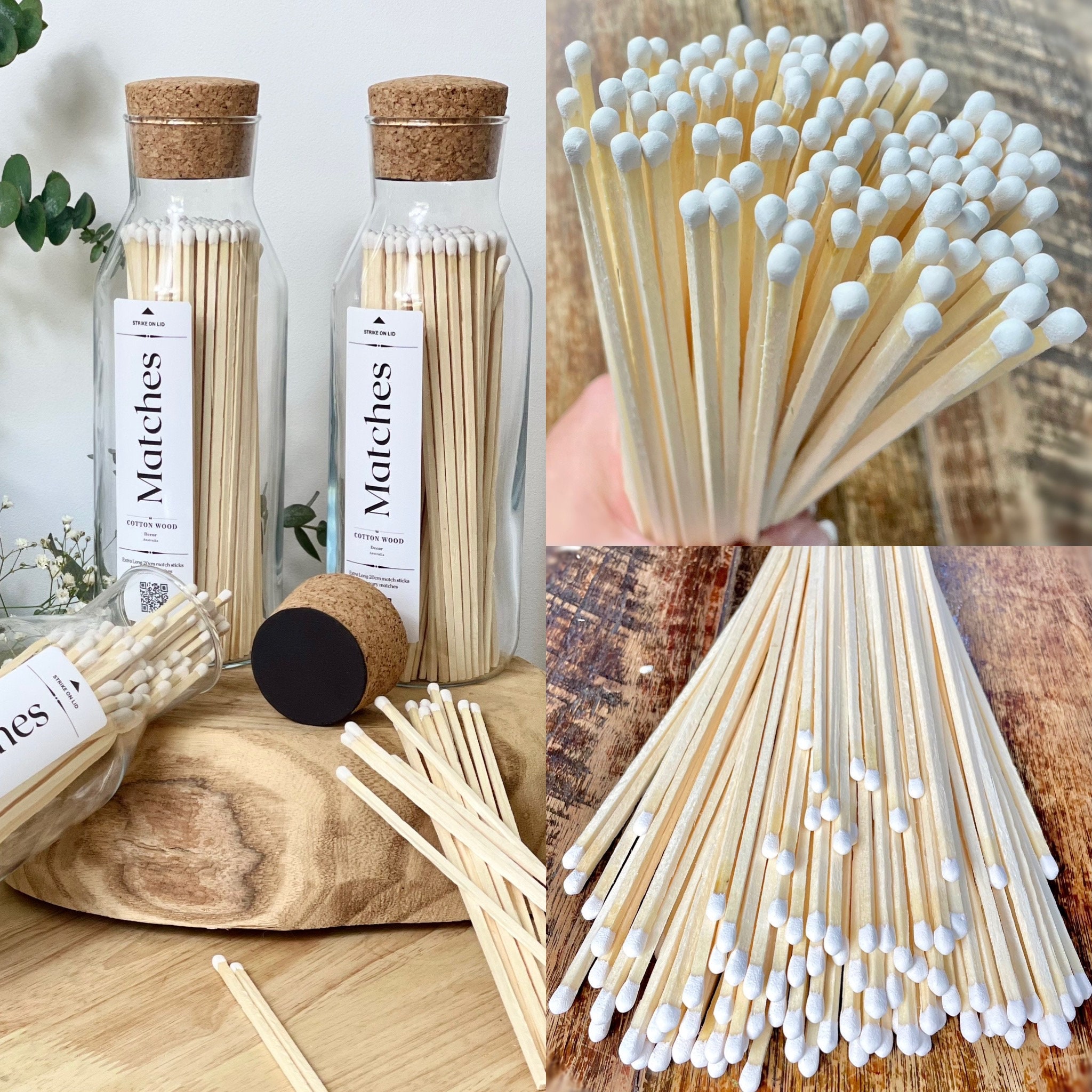 4 Inch Long Wooden Matchsticks for Home Decor Wedding Favors