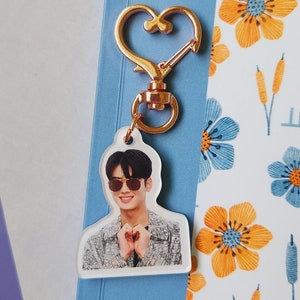 Cha Eunwoo Double Sided Acrylic Mini Keychain/Phone Charm