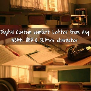 Carta de consuelo digital personalizada de cualquier personaje de clase de Héroe Débil / Paquete de regalo de Kdrama