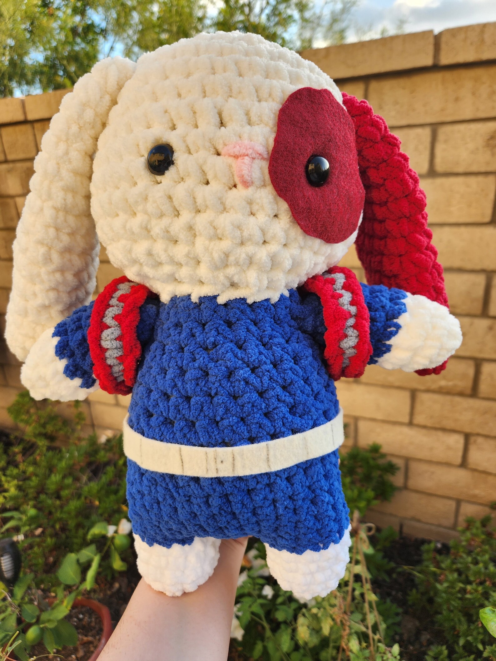 Half and Half Bunny Crochet Anime Plushie || Handmade Weeb Gift - Etsy