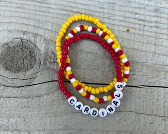 St. Louis Cardinals Bracelet | Baseball Bracelet | Cardinals Baseball | Sports Team Bracelet | Beaded Bracelet | Custom Team Bracelet
