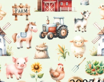 Farm Animals Smiley Wonderfold/Joymor/Rainbow Baby Canopy and/or Seat Covers
