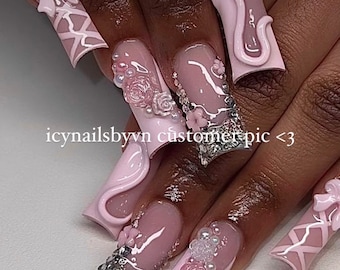 DUCK BALLERINA KITTY / press on nails duck