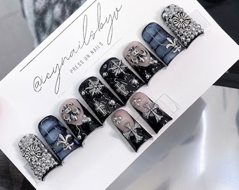 DUCK METAL CROC / press on nails duck