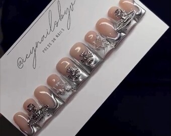 DUCK 3D CHROME / press on nails duck