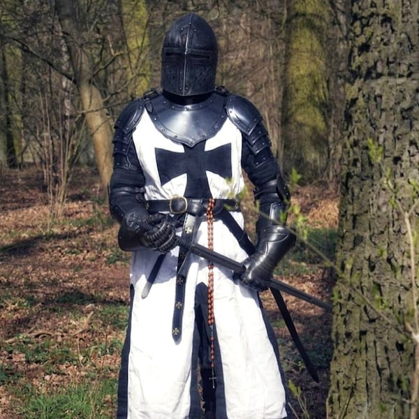 Fantasy Antique Medieval Templar Armor | Knight Warrior Fully Functional Cosplay Armor | Viking Black Templar Larp Costume