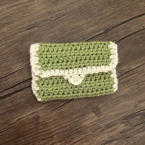 Crochet Wallet | Cute Wallet | Handmade Gift | Crochet Accessory | Gift For Her | Boho Bag | Green Wallet | Crochet Gift | Handmade Wallet