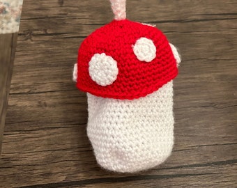 Crochet Mushroom Bag | Cute Mushroom Purse | Handmade Gift | Crochet Bag | Gift For Her | Boho Bag | Nature Bag | Crochet Gift |Mushroom Bag