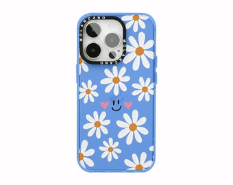 iPhone 15 pro max case for 15 14 13 12 11 Pro Max Plus Cute Daisy Flower Clear Design Shockproof Cover Protective Birthday gift for her