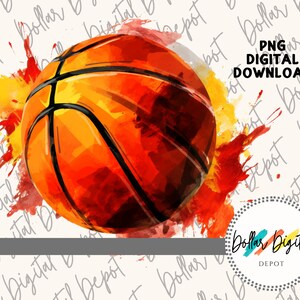 Sports Basketball DIGITAL DOWNLOAD PNG Instant Download, Basketball Printable Sublimation, Sports Clipart Gift