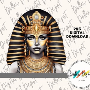 Black And Gold Egyptian DIGITAL DOWNLOAD PNG Instant Download, Printable Sublimation, Egypt Clipart, Egyptian Art