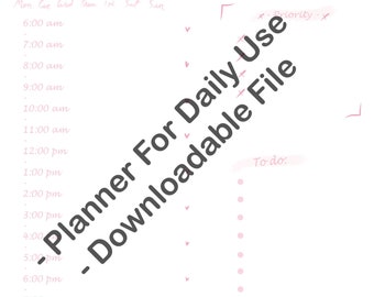 Printable Daily Planner Pastel - Etsy