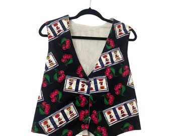 Slot machine,triple seven vintage vest.Medium size for women,and small for men.