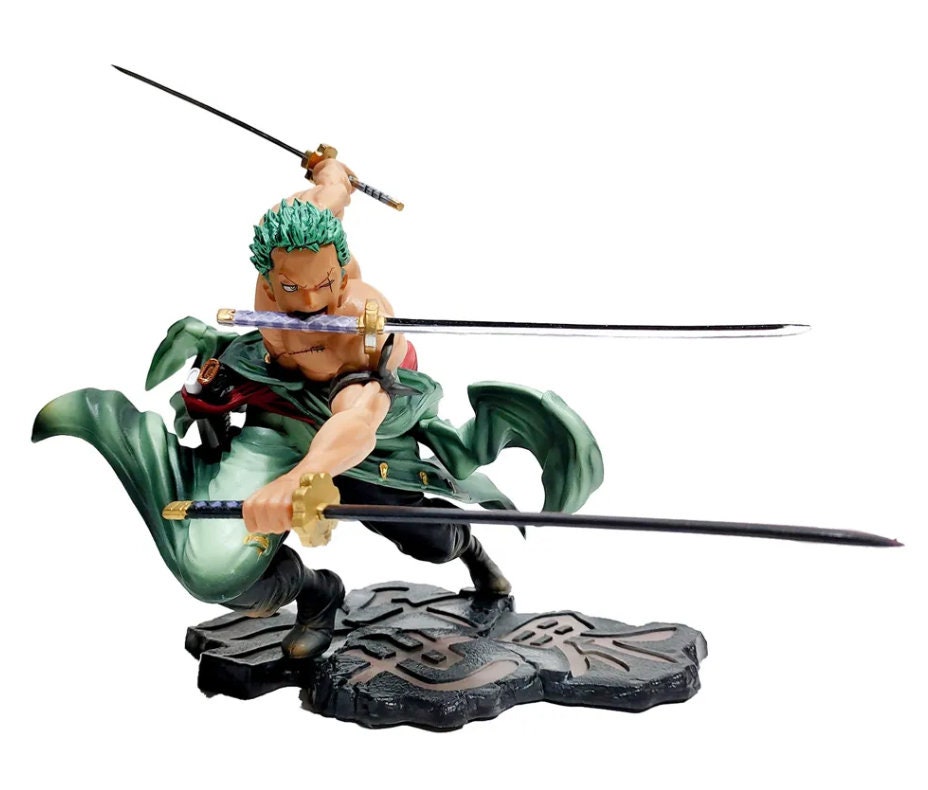 Anime One Piece Roronoa Zoro Wano Country Six Arms Nine Knives Flow Shura  Action Figure 40cm PVC Collection Model Gifts Toys