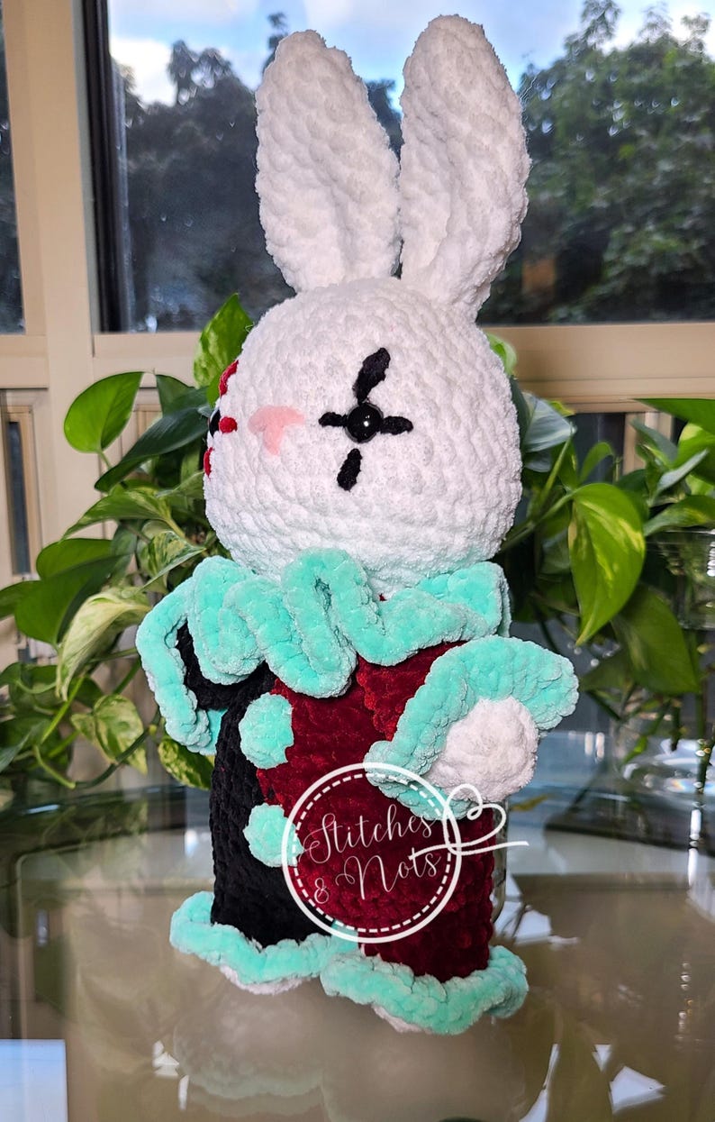 Super Cute Handmade Crochet Jester Bunny Plushie. Crochet Clown Bunny ...