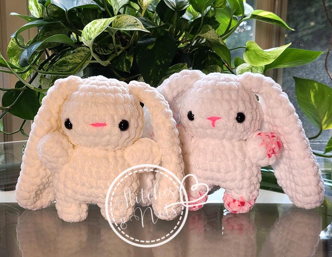 Amigurumi Handmade Crochet Baby Bunny Plushie. Crochet Rabbit Plush Toy ...