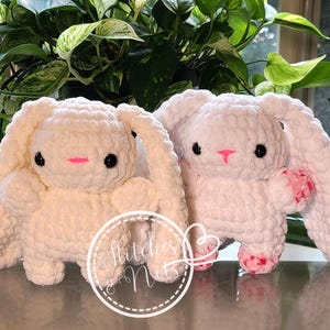 Amigurumi Handarbeit Häkeln Baby Häschen Plüschi. Gehäkelte Kaninchen Plüschtier. Entzückende weiche Plüsch Hasen Kaninchen. Ostern Geschenk Osterhase