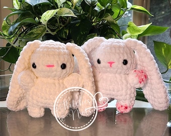 Amigurumi Handmade Crochet Baby Bunny Plushie. Crochet Rabbit Plush Toy. Adorable Soft Plush Bunnies Rabbits. Easter Gift Easter Bunny