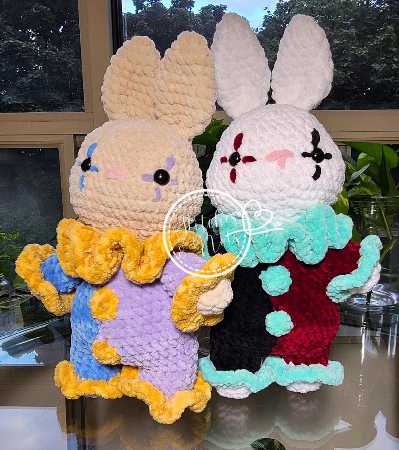 Super Cute Handmade Crochet Jester Bunny Plushie. Crochet Clown Bunny ...