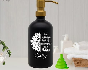 My Greatest Blessings Call Me Nana Personalized Glass Bottle Dispenser - Mothers Day Gift Bottle For Nana - Personalized Gift For Grandma