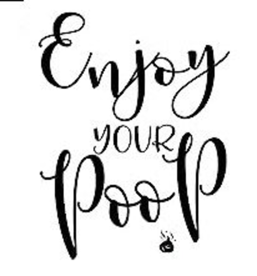 Enjoy Your Poop Bathroom Sign Cross Stitch Pattern Etsy