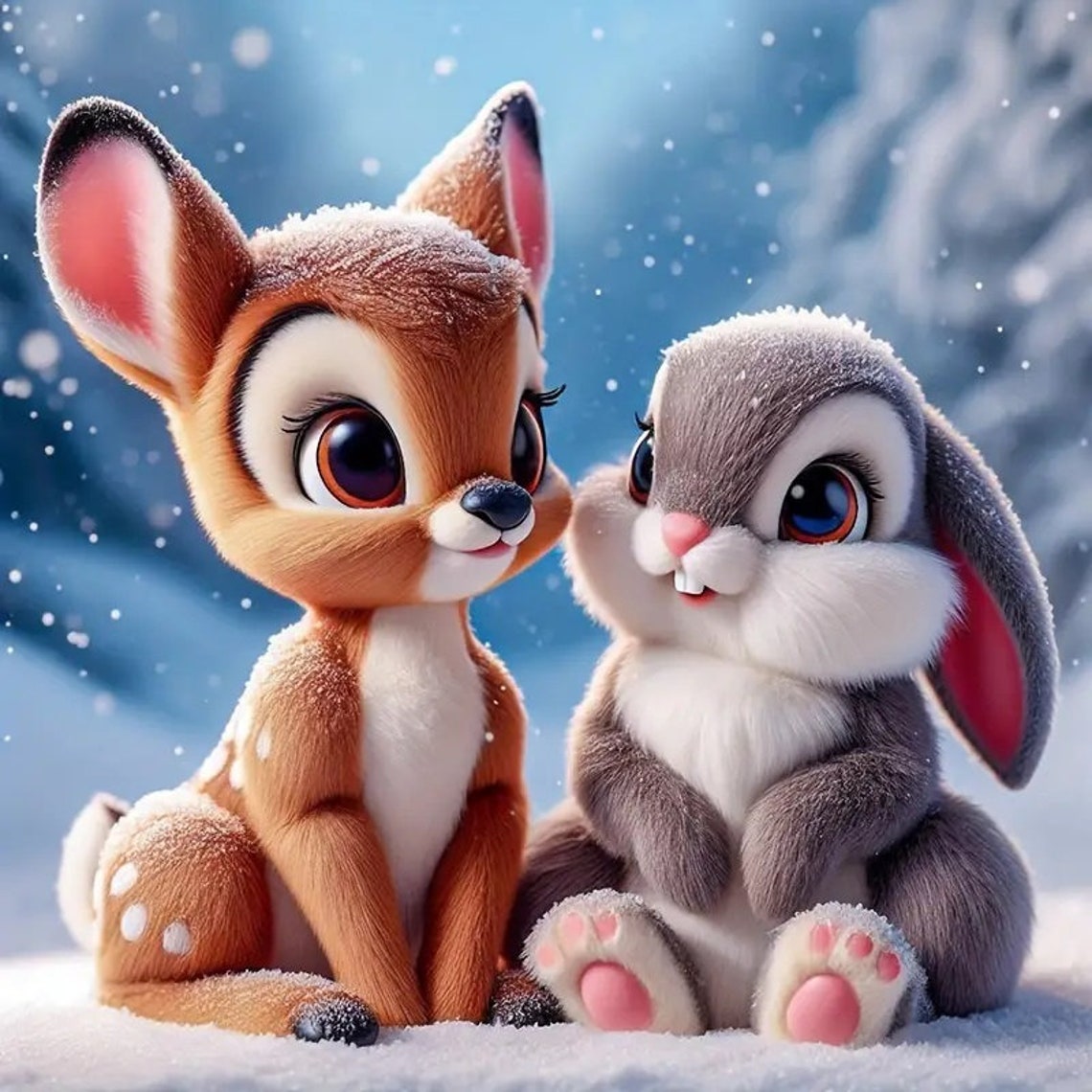Baby Bunny (thumper) Baby Deer (bambi) Instant PDF Download Full ...