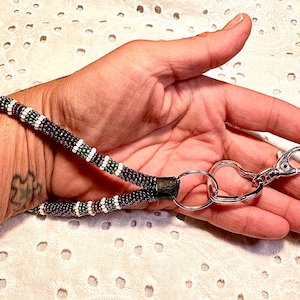 Hand Beaded Wristlet key Chain