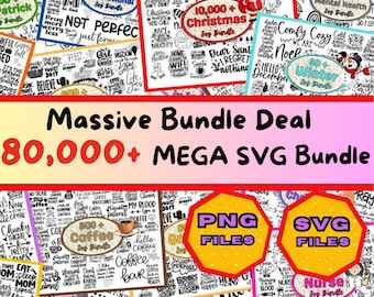 Mega 80,000 svg bundle, svg bundle for cricut, Christmas svg, Holidays svg, Winter svg, Thanksgiving svg, Svg for Shirt, Silhouette