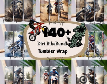 140+ Dirt Bike Designs Mega Bundle Tumbler Wrap, 20 oz Skinny Tumbler Sublimation Design Digital Download PNG Tumbler, Clip Art, Wall Art