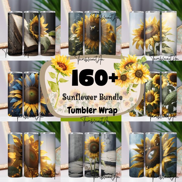 160+ Sunflower Tumbler Wrap Bundle, 3D Sunflower Sublimation Designs, Sunflower PNG, Sunflower Wrap, Sunflower Designs, Flower Tumbler Wrap.