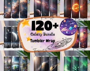 120+ Galaxy Bundle Tumbler Wraps 20oz Tumbler Sublimation Space Milkyway Galaxy Designs Universe Design, Straight, wall art, Sublimation PNG