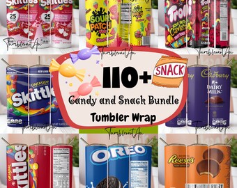 110+ Snack Tumbler Wrap Food Candy Bundle, 20oz Sublimation Skinny Tumbler Candy Design snack tumbler wrap bundle Candy Lover clipart png
