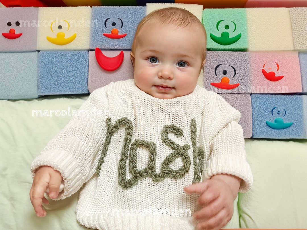Customized Hand Embroidered Name Sweater Perfect Birthday Gift for ...