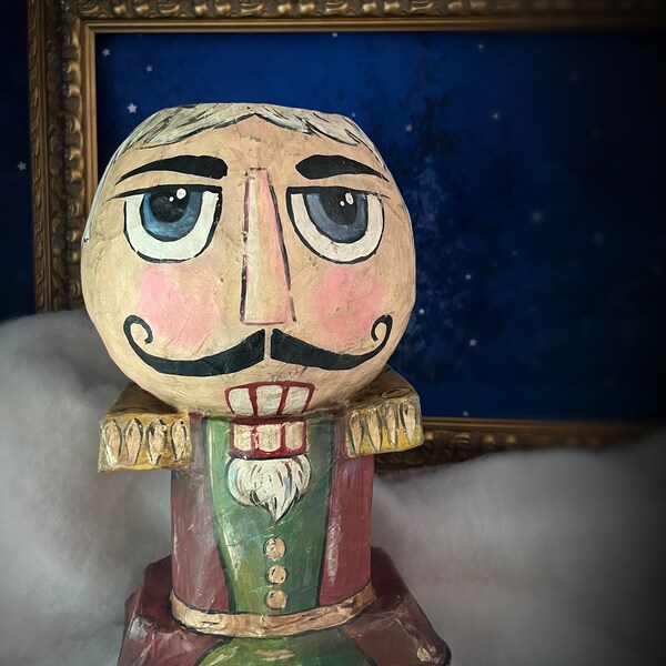 Paper Mache Nutcracker Etsy