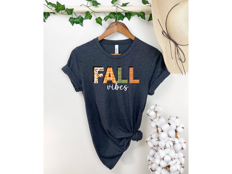 Fall Vibes, Fall Words Shirt, Women's Fall Tshirt, Autumn Shirt, Hello