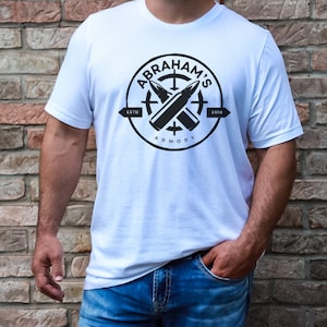 TWD geïnspireerd Abraham-shirt, damesshirt, dames-T-shirts, herenshirts, herenshirts, herent-shirt, de wandelende doden, zombies, wandelende doden