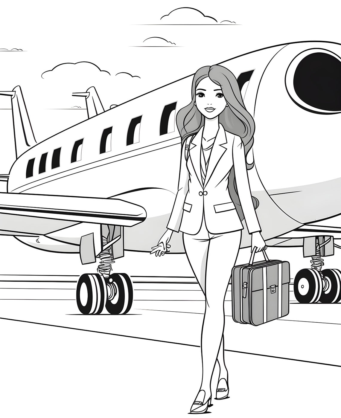 24 Barbie Doll Printable Coloring Pages - Etsy