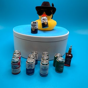Drinking buddy, beer duck, rubber ducks, unique and one of a kind!