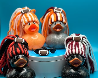 FOOTBALL Glitter rubber ducks for the football fan! Unique and one of a kind. Let me know if you need other colors!