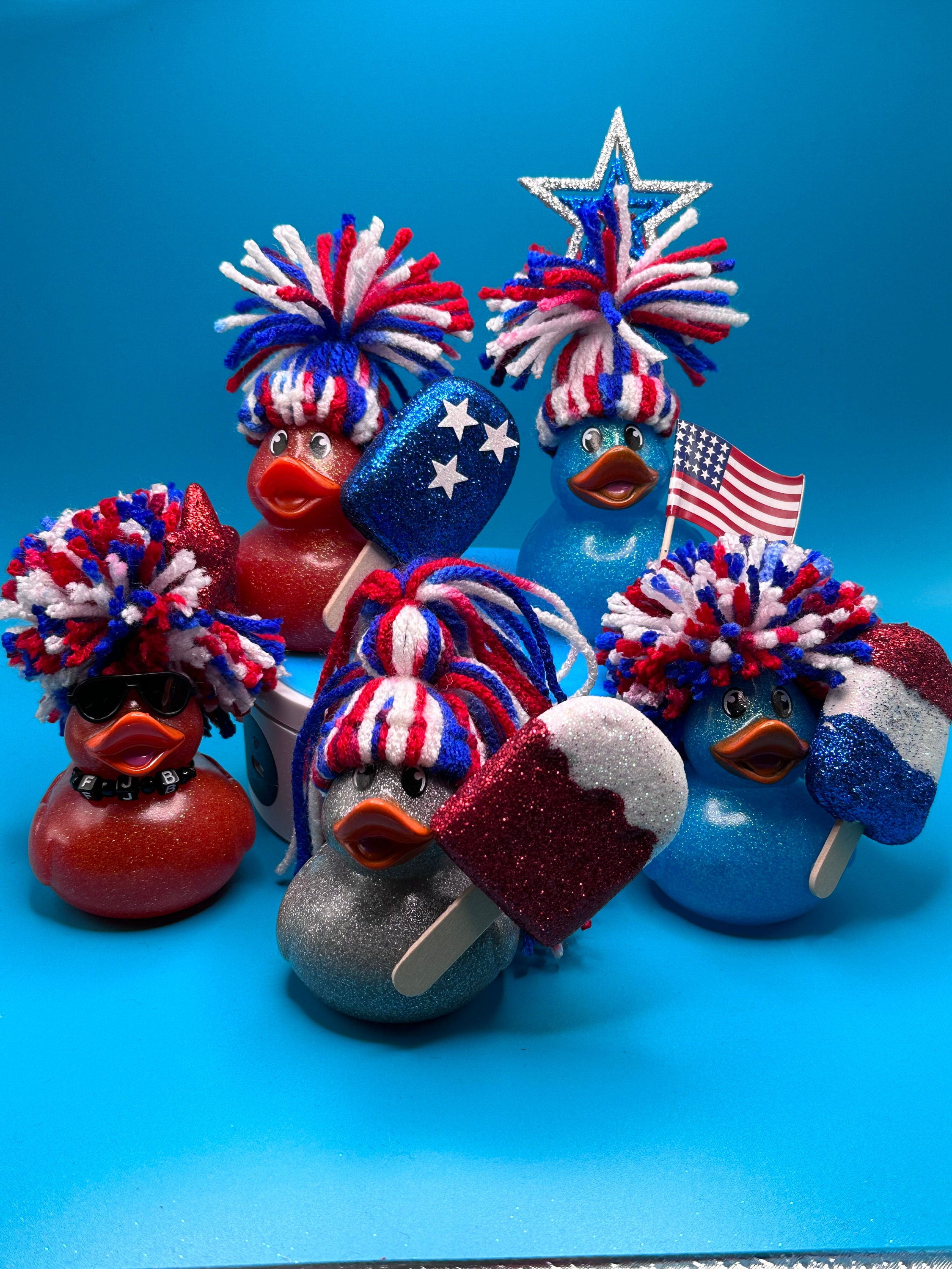 4th of July Ducks, America, USA Unique and One of a Kind, Rubber Ducks ...