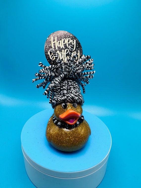 thumbnail image 2 of Black Glitter Rubber Ducks - Mini Crown Sunglasses Ducks For Jeep Ducking 2 of 10