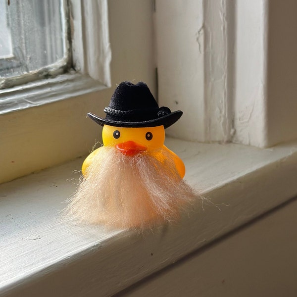 cowboy duck, Check out this bearded duck, unique and one of a kind, drinking buddy