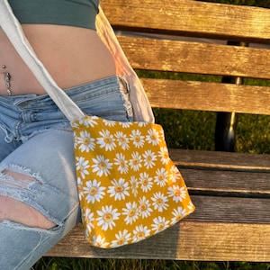Reversible Sunflower Crossbody Bag