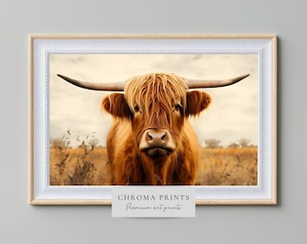Highland Cow Print | Cow Photography Wall Art | Digital PRINT | Chroma Prints